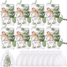 100 Sets Mini Soap Favors Small Scented Soap Bars White Hand Soaps with Mini ...