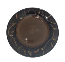 Demdaco 2002 "Chocolate Berries" 11" Dinner Plate by Deb Hrabik Dark Brown