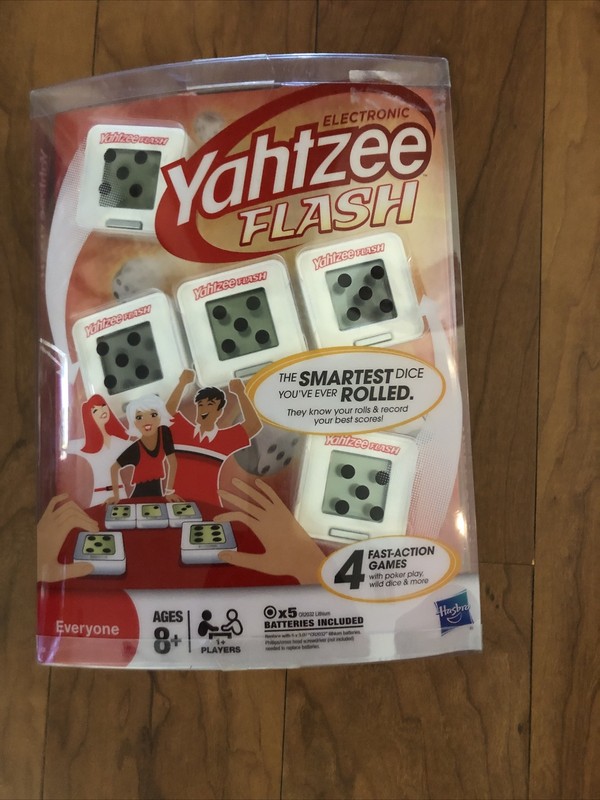 Hasbro Electronic Yahtzee Flash Game 2011 Roll Slide Shuffle & Score NIP