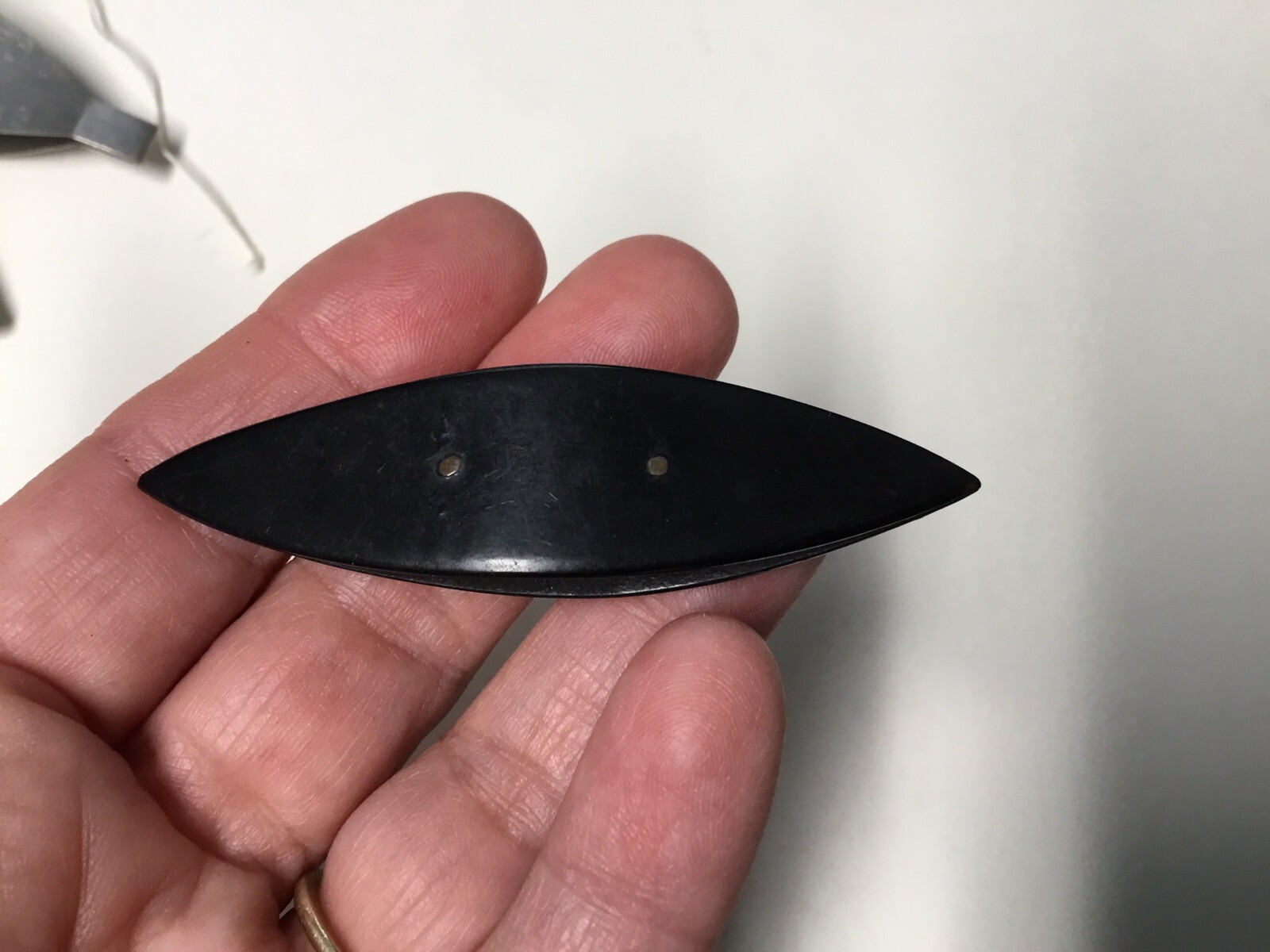 VTG Lot Of 3 Tatting Shuttles, Boye Improved 1923, Black Bakelite