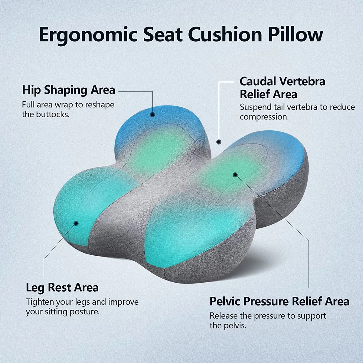 Rebound Memory Foam Chair Cushion for Women, Tailbone, Pelvis