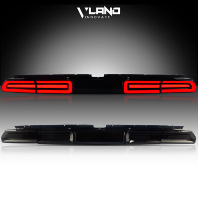 Pair VLAND FULL LED Smoked Tail Lights For Dodge Challenger 2008-2014 Sequential