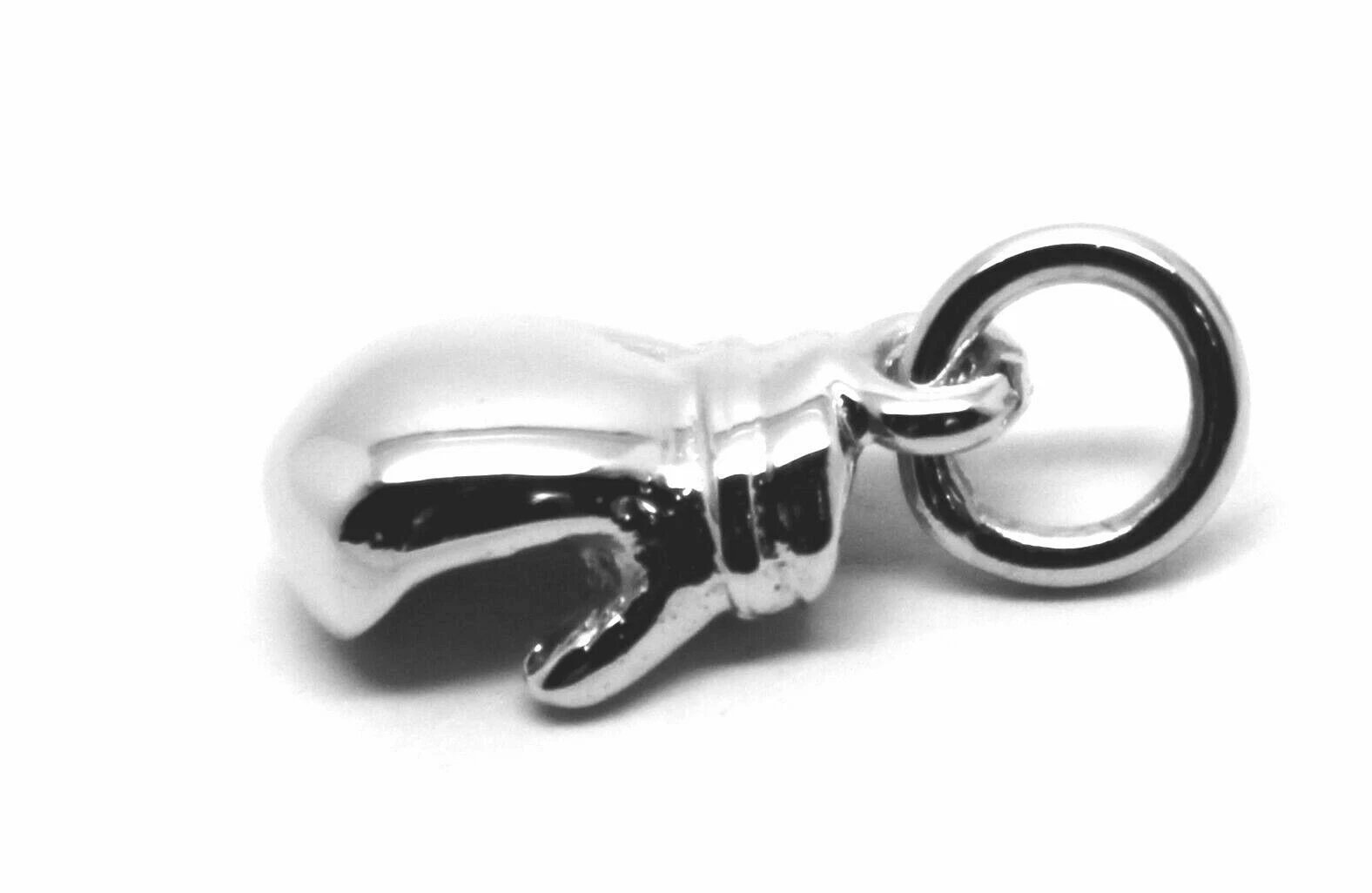 Genuine Sterling Silver Small Boxing Glove Pendant or Charm