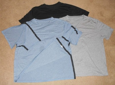 3 Men's Post Shoulder Surgery Shirts  Tear Away Short Sleeve XXL