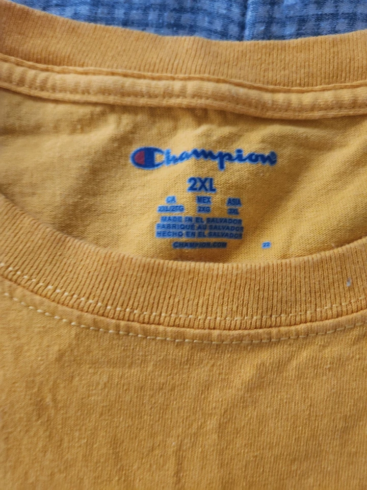 Yellow Champion East Carolina Pirates T-shirt Men's Size 2XL - Image 3 of 4