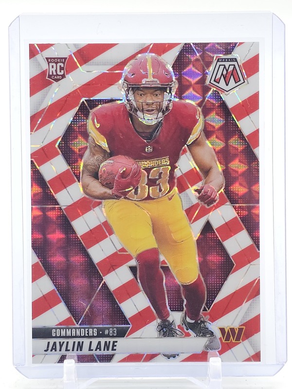 JAYLIN LANE 2025 MOSAIC ROOKIE RED WHITE STRIPE PRIZM #306 COMMANDERS Q2725