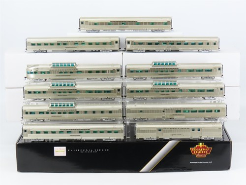 HO Broadway Ltd BLI 1549 California Zephyr "Silver Lady" Juego de 11 vagones de pasajeros | Condition: Used