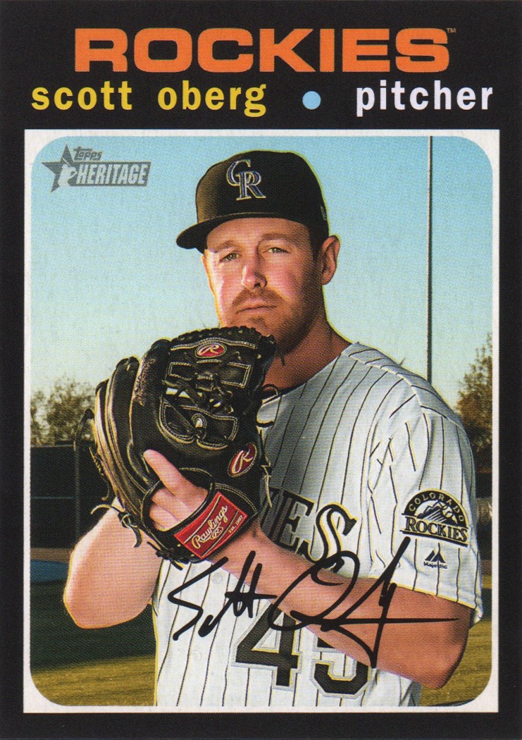 2020 Topps Heritage Baseball Card #59 Scott Oberg
