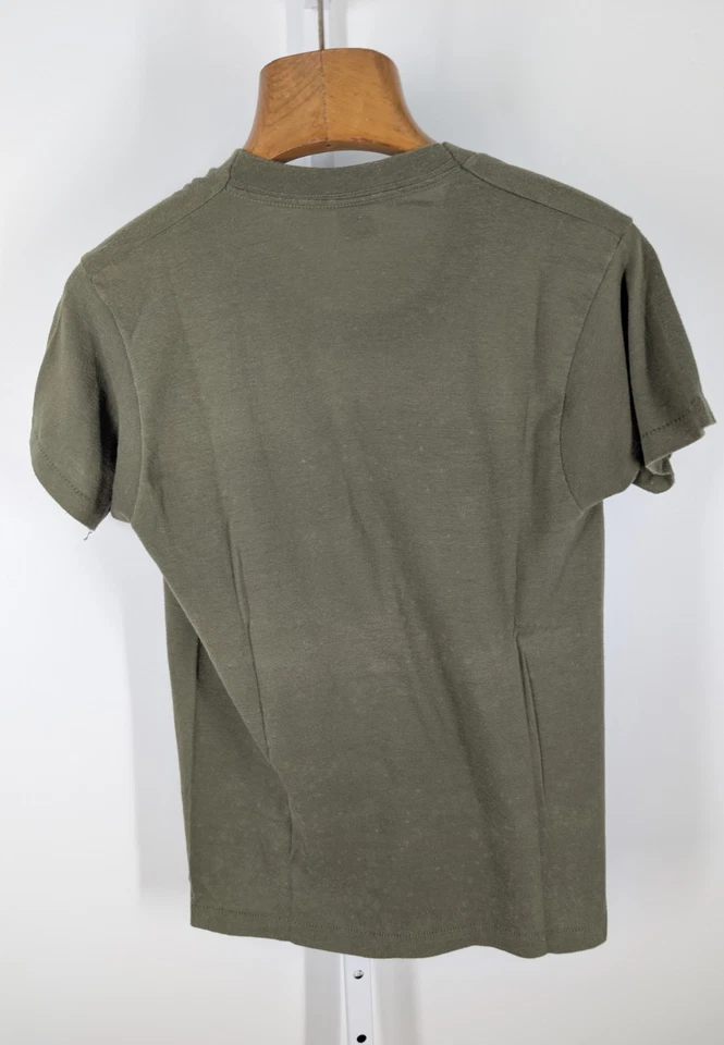 Camisa Thrash Desteñida Militar Caballo Estrellas Pantalla Años 70 De Colección 1ª División Calvario Foto 3 de 4