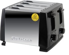 Belaco Toaster 4 Slice Toaster BT410 Stainless Steel Housing Black 1300 Watt