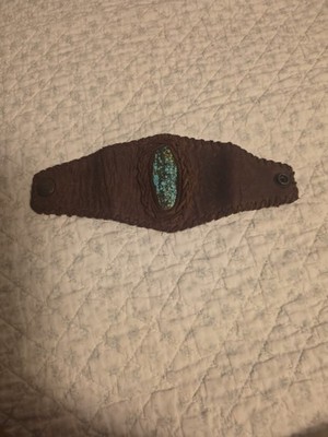 Custom Made Snap Braclet Leather  Turquoise Cowgirl/ Native America