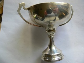 Antique solid silver trophy cup