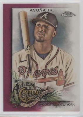2022 Allen & Ginter Chrome Magenta Refractor /199 Ronald Acuna Jr Acuña #14 n0c