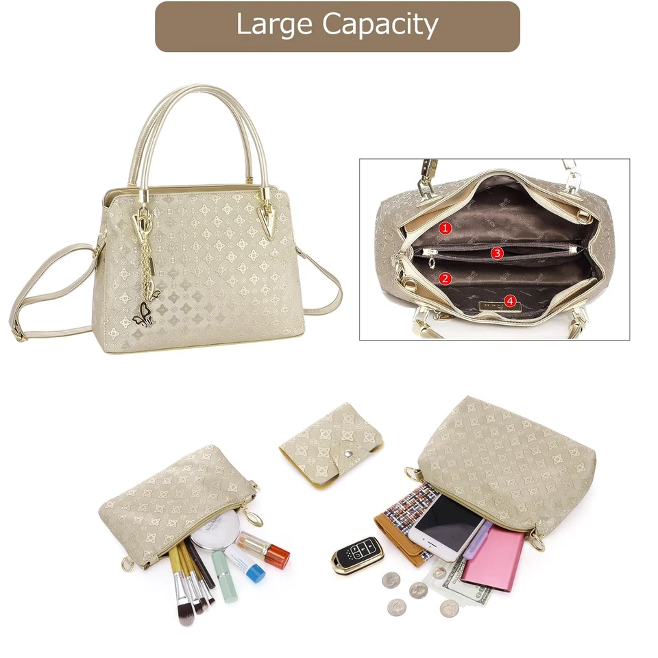 Carteras y Bolsos de Mano para Mujer Cuero PU Bolsos Bandolera Bolso de Hombro Top... Foto 4 de 4