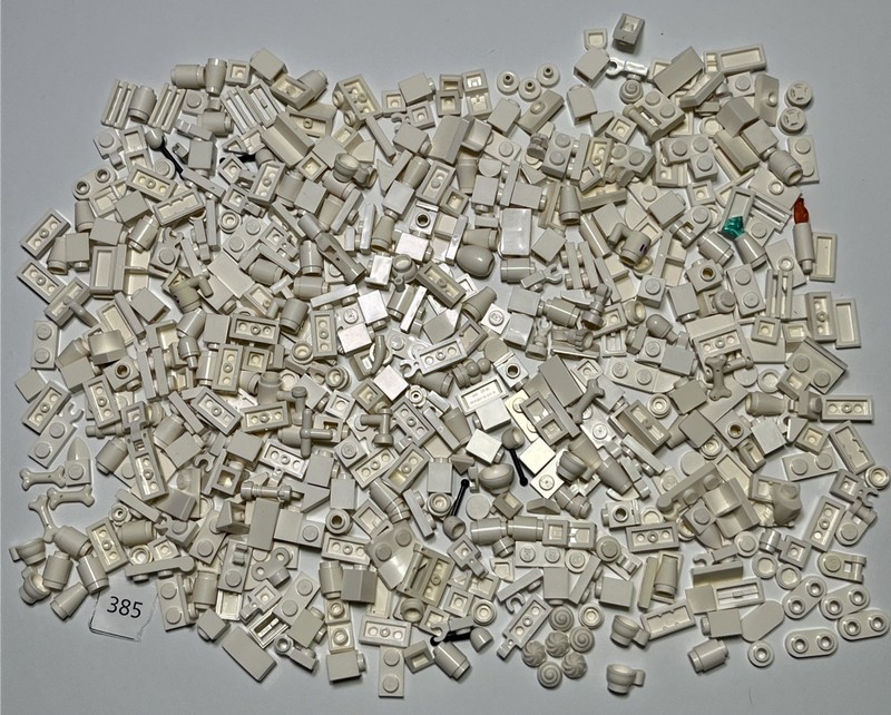 Lego Lot 500 Tiny White Pieces Modified Plates Teacups Swirl Bones Girls 385