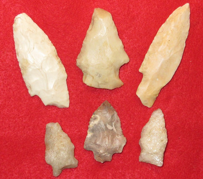 Authentic Native American artifact arrowhead 6) Arkansas artifacts / points BN51