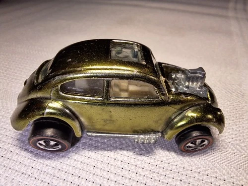 1967 Hot Wheels Redline Custom Volkswagen Antifreeze Green White Interior