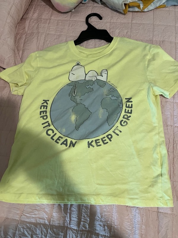Peanuts Brand Yellow T-shirt Girls Size M 8