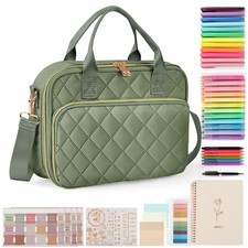 All-in-One Bible Journaling Kit   31 Highlighters, 75 Tabs, Olive Green