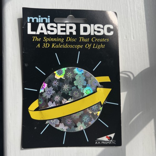 AH Prismatic 3D Spinning Kaleidoscope Laser Disc England Vintage 1990s Rare