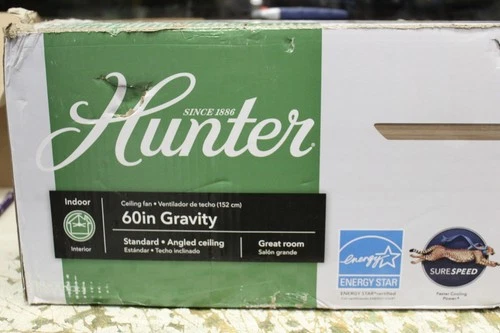 Hunter Fans Gravity 1-Light 60" Ceiling Fan in Noble Bronze - Picture 6 of 7