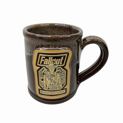 Bones Coffee Company Hand Made USA Deneen Pottery Mug Fallout The Ghoul