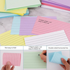 Colored Index Cards 3 x 5 Inch, 300 Count Ruled Index Cards, Flash Cards for ...