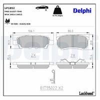 Bremsbelagsatz Scheibenbremse Delphi LP1852 FüR Mitsubishi Lexus Compass Patriot