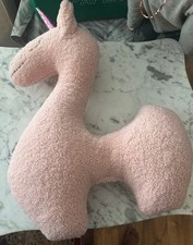 Pink Plush Novelty Unicorn Decorative Pillow for Kids Bedroom or Living Room