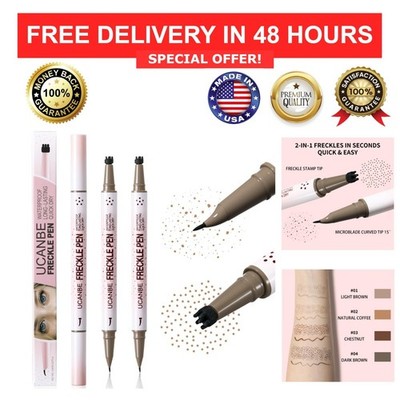 UCANBE Freckle Pen & Stamp 2 Pack Waterproof Natural Brown