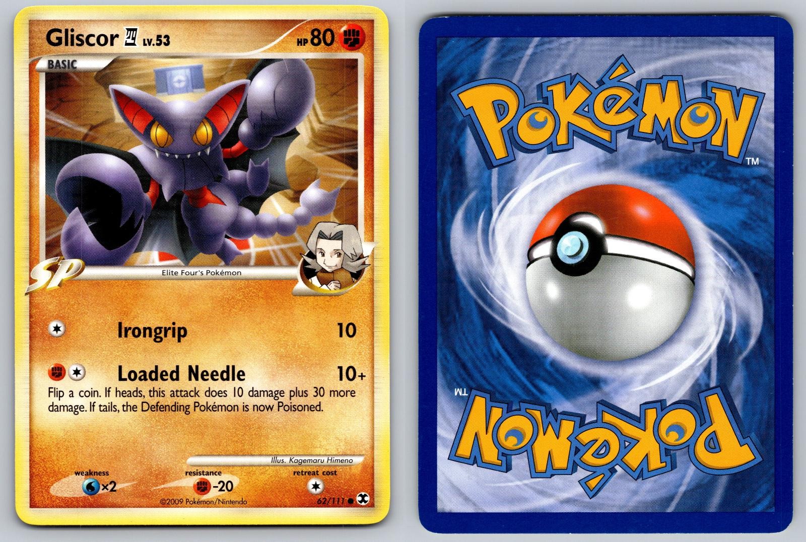 GLISCOR E4 62/111 COMMON RISING RIVALS POKEMON NM/M