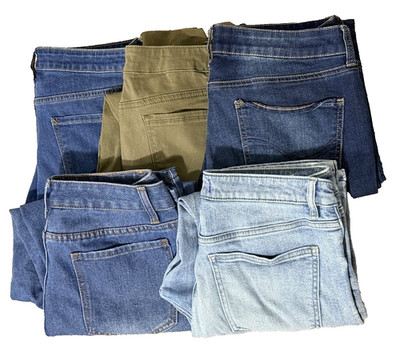Womens Jeans Lot Size 10 30 Waist 5 Pairs Mixed Brands Denim Bundle
