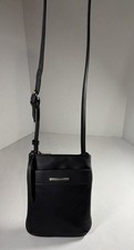 Kenneth Cole Reaction Black Crossbody Bag Vegan Leather Strap NWT RT 59