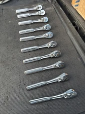 (10) Sears Craftsman USA 3/8” Ratchets Used & Working All 43784 43785 