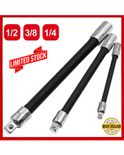 3-piece Flexible Socket Extension Bar Set 12 14 38 Shaft Drive 10 8 6 3-piece Flexible Socket Extension Bar Set 12 14 38 Shaft Drive 10 8 6