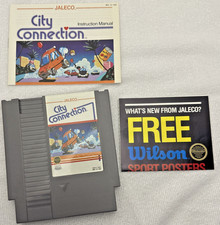 Jaleco City Connection Game Nintendo NES Cartridge NTSC-U/C US/Canada with books