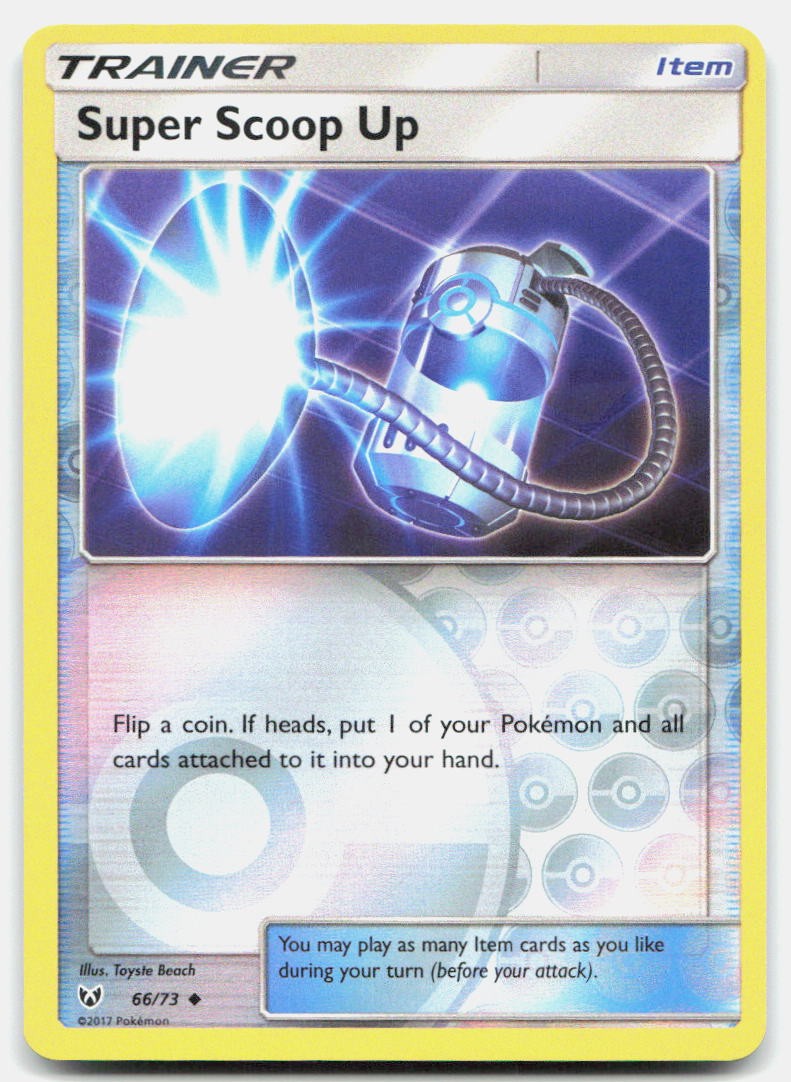 Shining Legends Super Scoop Up NM Reverse Holo Uncommon Pokemon Tcg Card