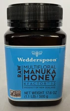 Wedderspoon New Zealand Raw Manuka Honey KFACTOR 12  - 1.1 lb/ 500g - 2027