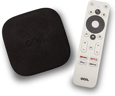 ONN Android TV 4K UHD Streaming Device with Voice Remote Control Google Assistan