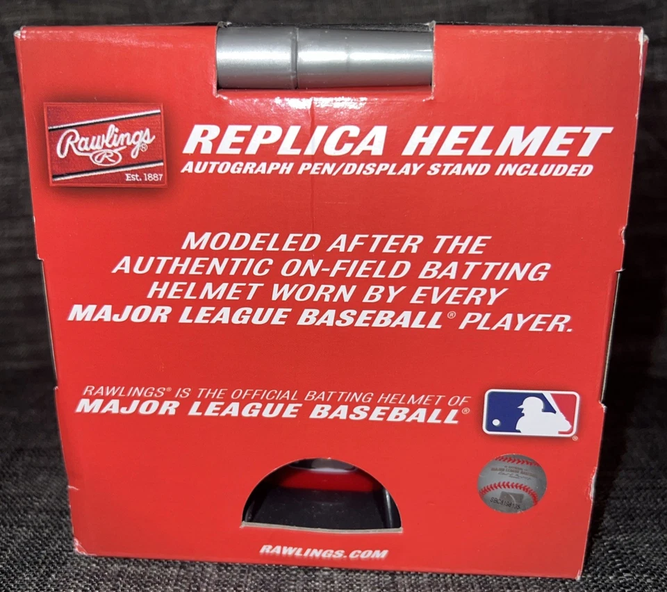 Minicasco MLB réplica Rawlings de Cardenal de San Luis firmado por Marcell Ozuna Foto 3 de 4