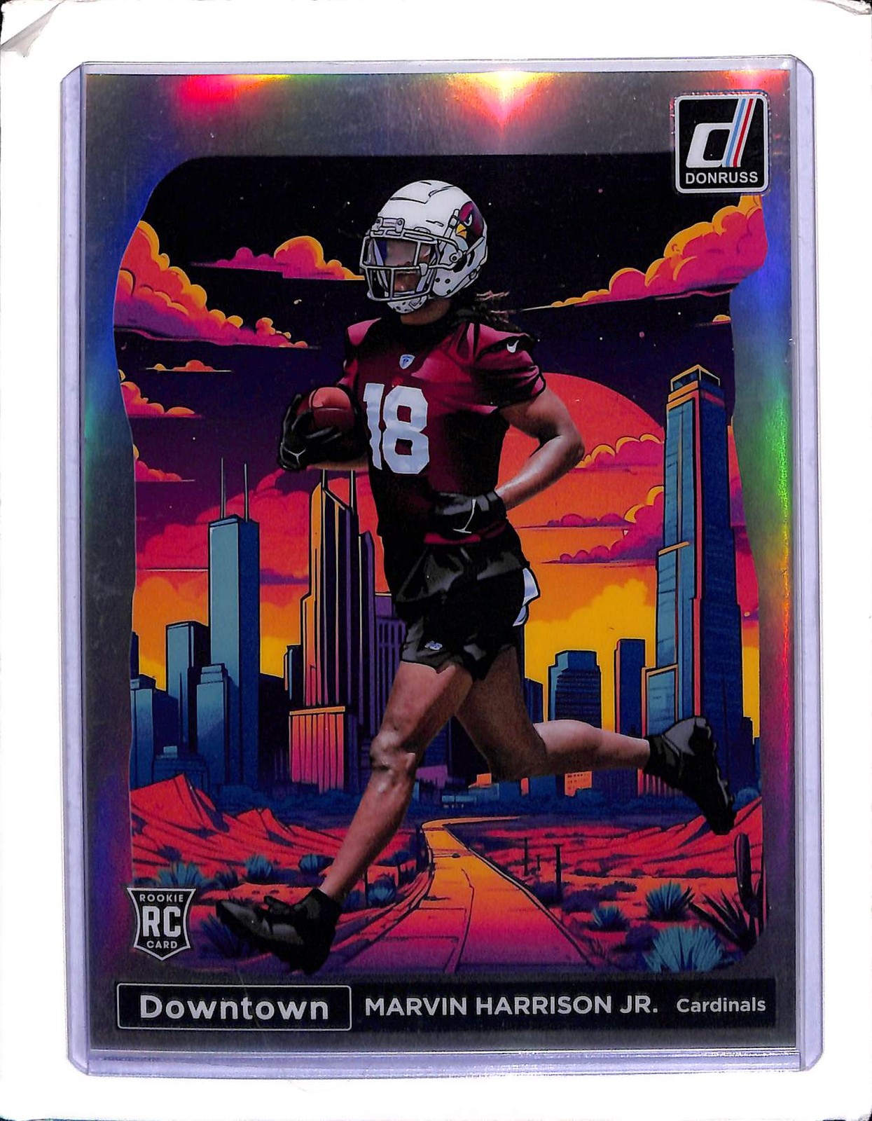 2024 Panini Donruss Marvin Harrison Jr Prizm Oversized Downtown RC #12 (a)