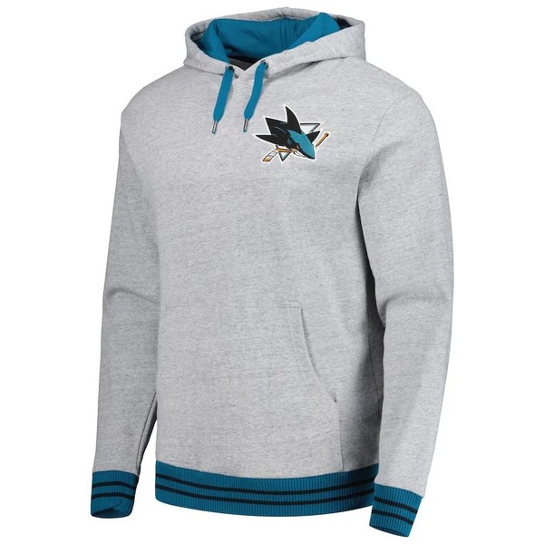 San Jose Sharks Nhl Mitchell & Ness Classic French Terry Hoodie Grau-2Xl-image