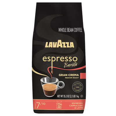 Lavazza Barista Gran Crema Whole Bean Coffee Medium Espresso Roast 2.2lb NEW