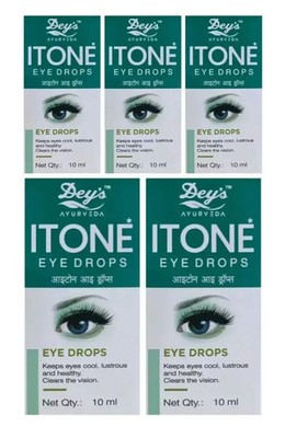 5x ITONE Augentropfen Kräuter Ayurvedische Bindehautentzündung, Juckreiz der ...