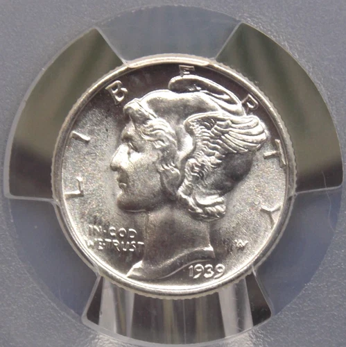 1939 "P" Mercury SILVER Dime 10c PCGS MS66 #106 Gem BU Uncirculated ECC&C, Inc.