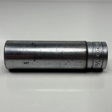 Snap On Tools S221 1/2 Drive 12 Point SAE 11/16 Flank Dr Deep Socket USA VTG