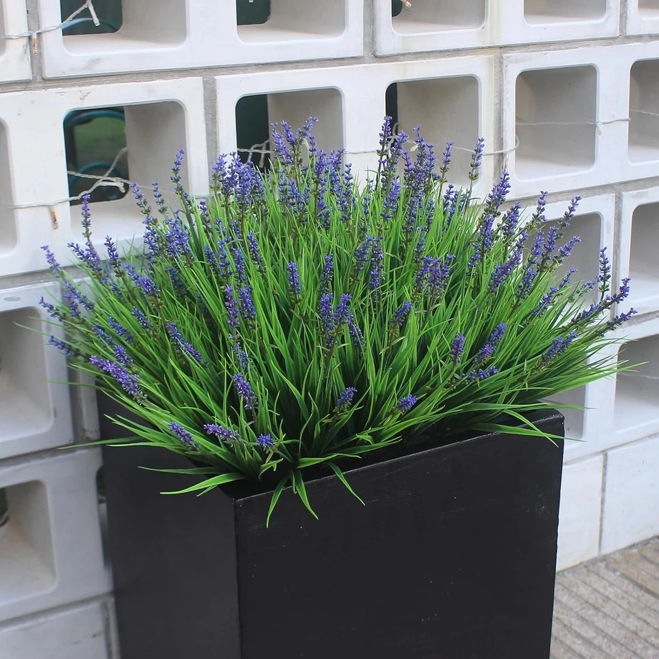 Поддельные уличные растения искусственная обезьяна трава 12 комплектов фиолетовые искусственные цветы для O - Изображение 3 из 4