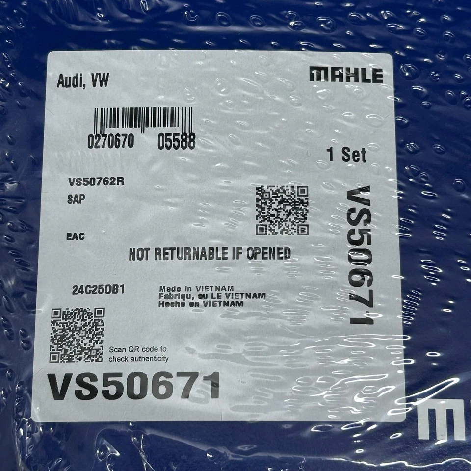 Juego de juntas de repuesto de cubierta de válvula MAHLE para Audi y Volkswagen VS50671 Foto 2 de 4