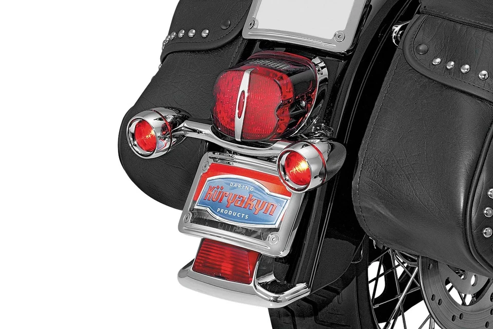 For Harley-Davidson Road King 96-21 Bullet Chrome Rear Turn Signal Light Bar Foto 2 de 3