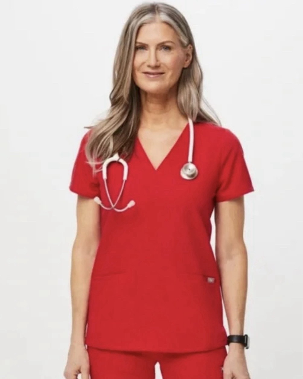 FIGS Technical Collection Scrub Set, Red, Size M/… - image 2